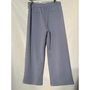 Boston Proper Soft Wide Leg Pants w/ Studded, Blue Crystal Rhinestone Size 10 image 2