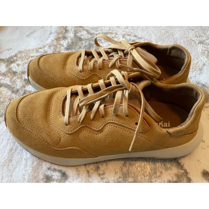OluKai Sneakers Suede Tan Lace Up Casual Comfort Mens Size 8 image 2