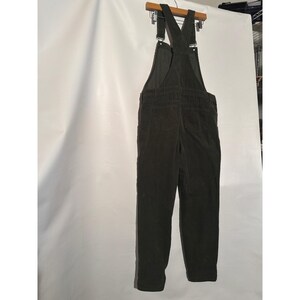 Old Navy Women's Corduroy Overalls Size 4 Dark Green Charcoal Slim Leg image 4