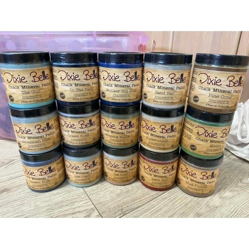Dixie Belle Chalk Mineral Paint 8oz Assorted Colors Furniture DIY Craft Paint image 4