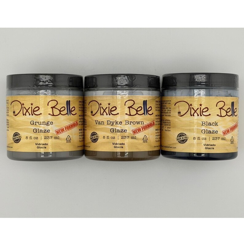 Dixie Belle Glaze 8oz Grunge or Black image 1