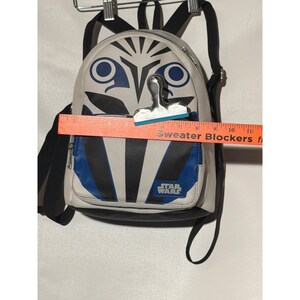 Star Wars Ahsoka Tano Mini Backpack White Blue Faux Leather Fulcrum Bag image 6