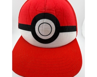 Casquette ajustable Pokémon Pokéball Rouge Blanc Noir