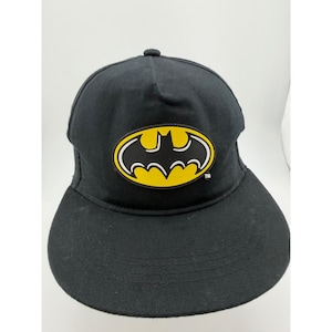 Batman DC Comics Snapback-Cap, schwarz-gelb, Bat-Signal-Logo, Joker-Grafik Bild 1