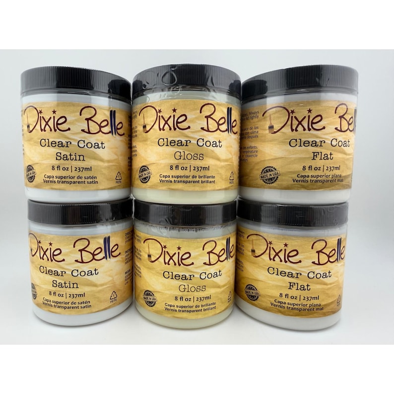 Dixie Belle Clear Coat 8oz Flat REMANING only Furniture Paint Topcoats image 2
