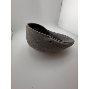 Hats in the Belfry Mens Gray 100% Wool Flat Cap Ivy Driving Hat Large USA Made image 4