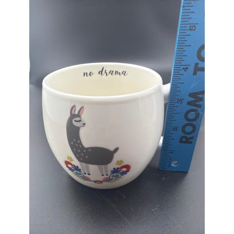 Opalhouse No Drama Llama White Porcelain 16 Oz Coffee Mug Target Floral image 6