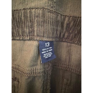 Old Navy Women's Corduroy Overalls Size 4 Dark Green Charcoal Slim Leg image 2