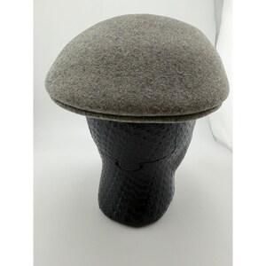 Hats in the Belfry Mens Gray 100% Wool Ivy Flat Cap USA Made Large image 2