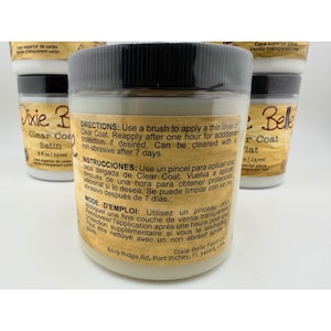 Dixie Belle Clear Coat 8oz Flat REMANING only Furniture Paint Topcoats image 4