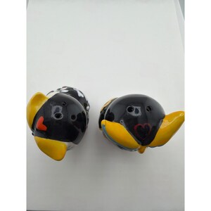 Day of the Dead Owl Salt Pepper Shakers Ceramic Sugar Skull Set image 4