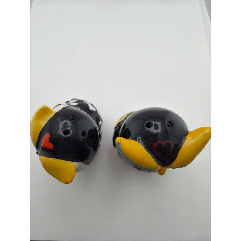 Day of the Dead Owl Salt Pepper Shakers Ceramic Sugar Skull Set image 4