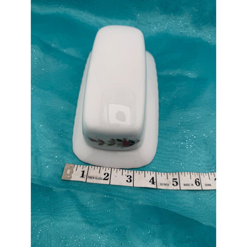 Kreative Butterdose aus feinem China, antik, mit Rosenmuster, 2345, Japan, Goldrand, Weiß Bild 5