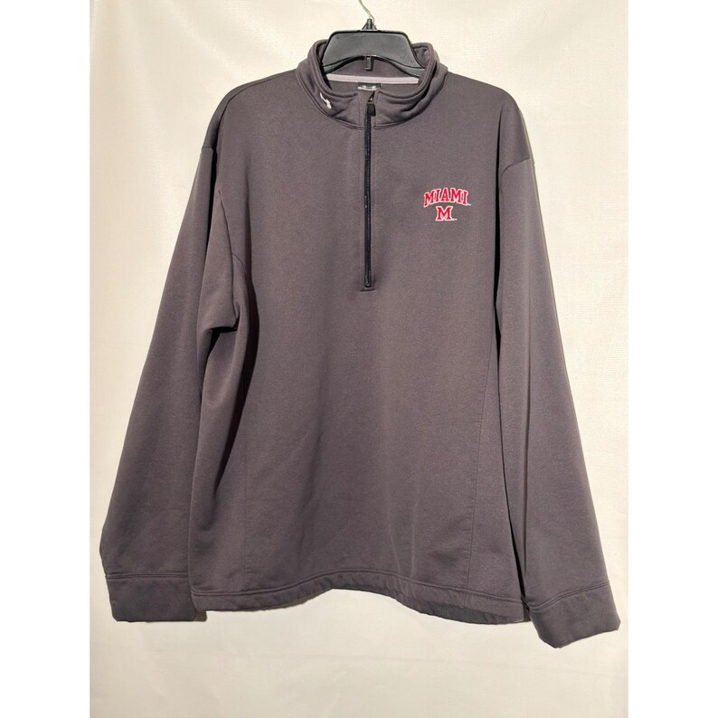Under Armour Men's XL Gray Quarter Zip Pullover Athletic Shirt image 3