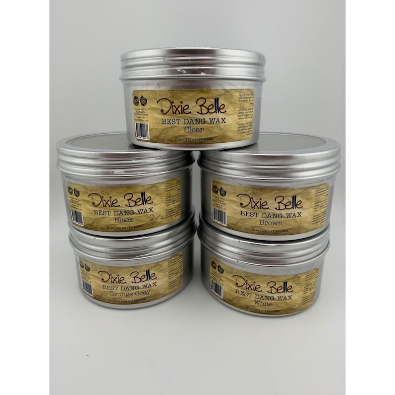 Dixie Belle Best Dang Wax 10oz Välj 1: Klar Svart Brun Grunge Grå Vit bild 1