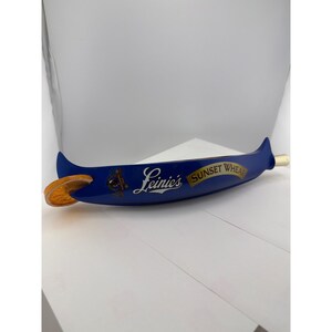 Leinenkugel's Sunset Wheat Beer Tap Handle Blue Canoe Orange Slice image 2