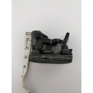 Lord Ganesha laptopbeeldje, zwart gesneden hindoeïstisch olifantengodfiguur, decoratie afbeelding 7