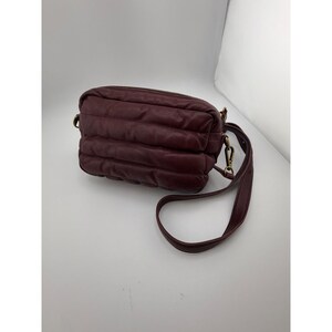 Madewell Puffy Camera Bag Cabernet Burgundy Quilted Leather Crossbody image 3