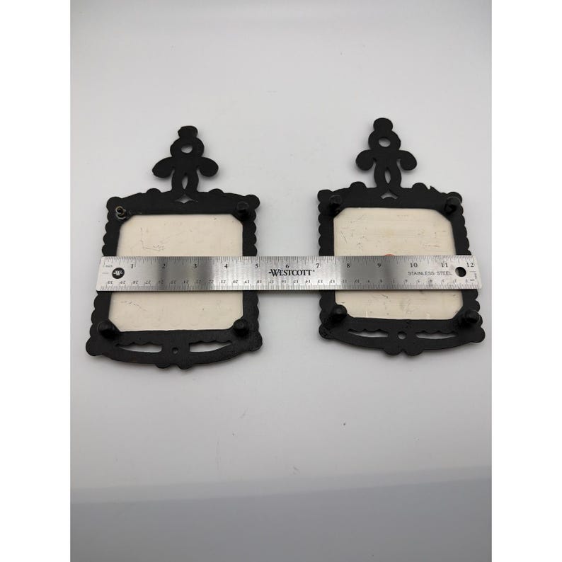 Vintage Enesco Japan Irish Blessing Cast Iron Ceramic Trivet Set of 2 image 5