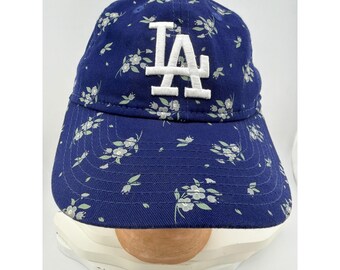 Casquette de baseball réglable avec logo LA floral bleu des Dodgers de Los Angeles