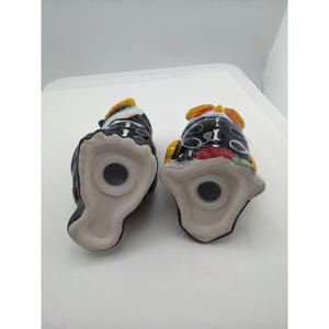 Day of the Dead Owl Salt Pepper Shakers Ceramic Sugar Skull Set image 2