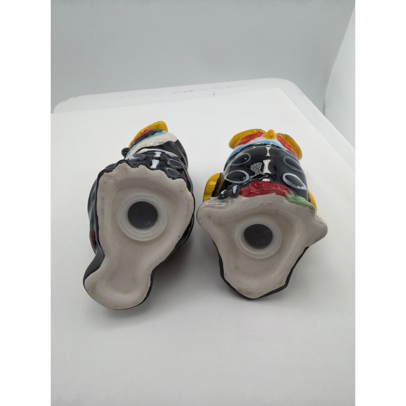 Day of the Dead Owl Salt Pepper Shakers Ceramic Sugar Skull Set image 2