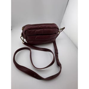 Madewell Puffy Camera Bag Cabernet Burgundy Quilted Leather Crossbody image 2