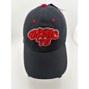 K&S Unique USMC Marines Black Red Embroidered Adjustable Hat 1975 image 3