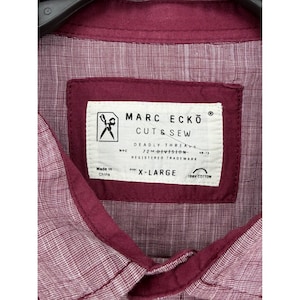 Marc Ecko Cut & Sew Mens XL Red Cotton Long Sleeve Button Up Shirt image 4