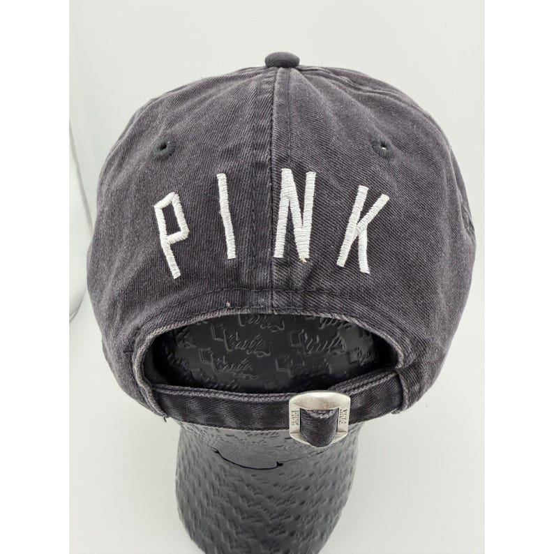 New Era PINK Boston Red Sox MLB Faded Black Baseball Hat image 3