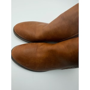 Jeossy DJY903 Tan Brown Faux Leather Side Zip Ankle Boots Womens 9.5 image 8
