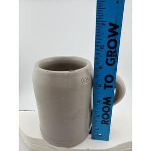 Vintage Hasenbrau Augsburg Gray Blue Salt Glaze German Beer Stein immagine 3