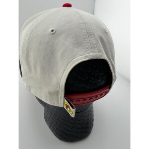 Buc-ee's Cream Red 1982 Beaver Mascot Adjustable Snapback Hat image 3