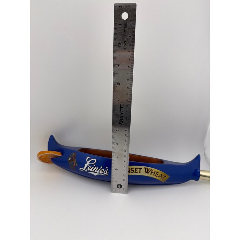 Leinenkugel's Sunset Wheat Beer Tap Handle Blue Canoe Orange Slice image 5