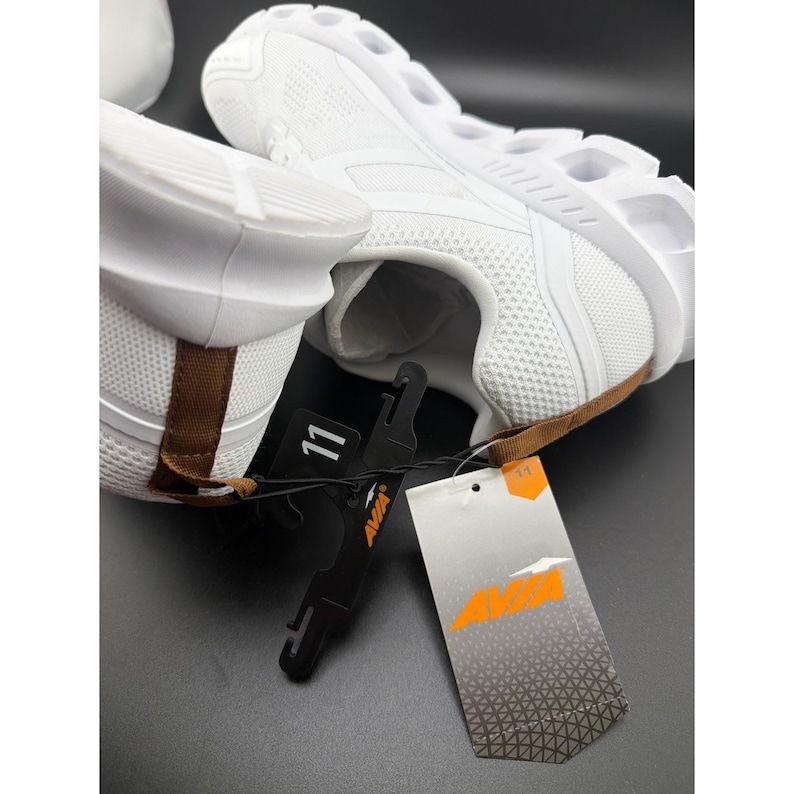 Avia White Knit Light Runner Lace Up Sneakers WMAV44AC022 Womens 11 NWT image 6