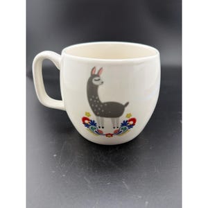 Opalhouse No Drama Llama White Porcelain 16 Oz Coffee Mug Target Floral image 2