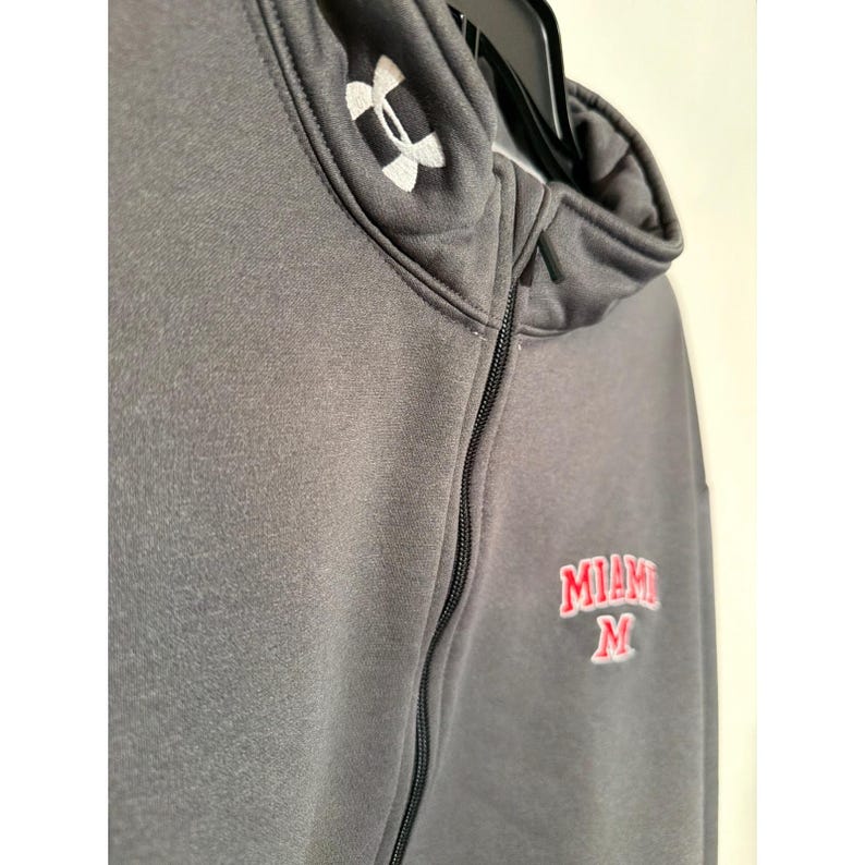 Under Armour Men's XL Gray Quarter Zip Pullover Athletic Shirt image 5