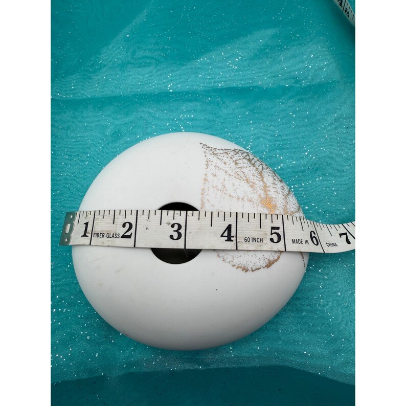 Räder Porcelain Pebble Bud Vase White Gold Leaf German Design 5.5 Inch image 5