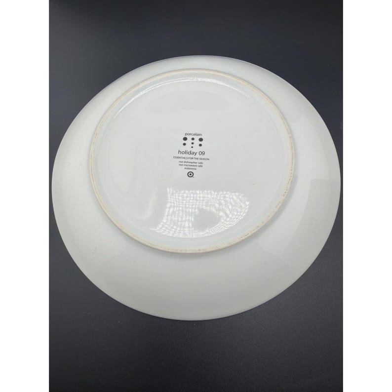 Target Holiday 09 Gold Scroll Star Porcelain Dinner Plate 10.5 Inch 2009 image 2