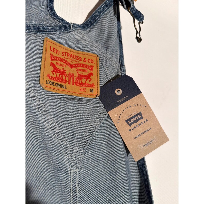 Levi's SilverTab Denim Overalls 34x30 Medium Wash Carpenter Workwear image 3