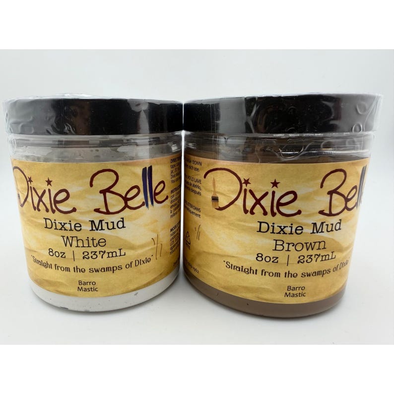 Dixie Belle Mud Furniture Filler Stencil Paste: Choose 1, Black or White image 1
