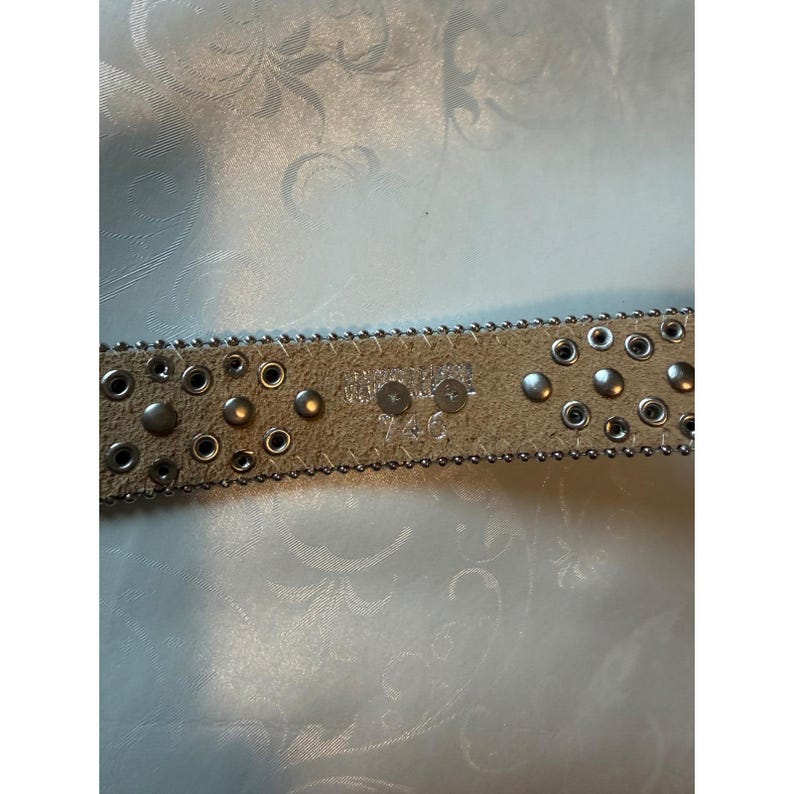 BB Simon Camo Crystal Studded Western Belt Silver Buckle Rhinestone Camouflage image 6