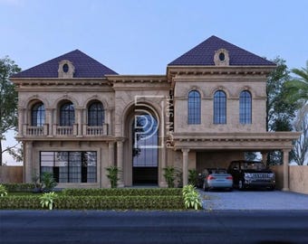 Luxe huisplattegrond met 7 slaapkamers | Villa 75 x 120, souterrain + 2 verdiepingen (pdf, dwg)