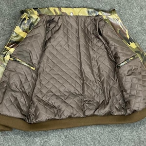 Chaqueta bomber de cuero para hombre - Chaqueta de cuero estilo militar de camuflaje para hombre - Chaqueta de vuelo vintage - Chaqueta de cuero Avirex imagen 5