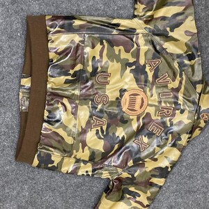 Chaqueta bomber de cuero para hombre - Chaqueta de cuero estilo militar de camuflaje para hombre - Chaqueta de vuelo vintage - Chaqueta de cuero Avirex imagen 8