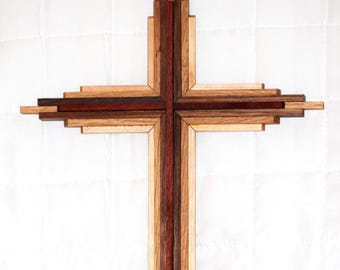 Large, Handmade Cross, Paduak Center Section