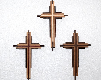 Set of Handmade, Wooden Crosses