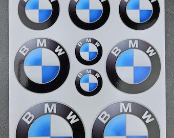 Juego de pegatinas BMW / Vinilos adhesivos de alta calidad / Pack de pegatinas con el logotipo de BMW / Pegatinas impermeables y laminadas para coche, portátil y garaje