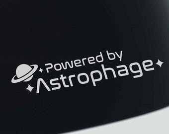 Drivs av Astrophage Vinyldekal – Vattentäta vinyldekaler för bilar, cyklar, laptop, vattenflaska