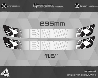 BMW hjälm solremsa visirklistermärke | Set om 2 | Racinghjälmdekal | Motorcykelhjälmvisirremsa | Banhjälmklistermärke